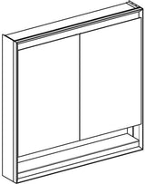 Geberit ONE Spiegelschrank mit ComfortLight, 2 Türen, 75 cm, Aluminium