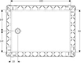 GEBERIT Setaplano Duschfläche 80 x 80 cm aus Varicor, weiß-alpin, rutschhemmend