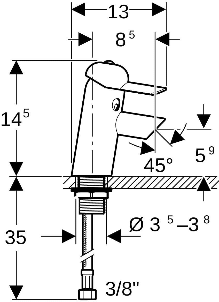 GEBERIT Bambini Waschtischarmatur Einhebelmischer waldgrün/hellgrün für Kinder
