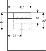 GEBERIT Bambini Spiel- und Waschlandschaft für 3 Waschtischarmaturen, 139 cm, weiß
