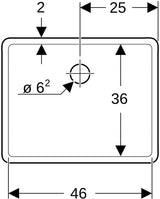 GEBERIT Publica Mehrzweckbecken 50x14x40 cm, weiß, ohne Überlauf