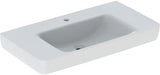 Geberit Renova Plan Waschtisch 90x48 cm mit Ablagefläche, Hahnloch mittig, weiß