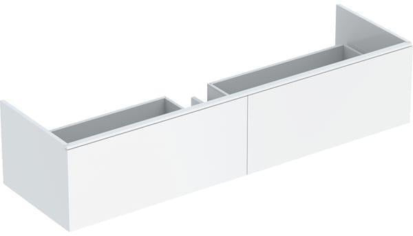 Geberit Xeno2 Unterschrank für Waschtisch, 139,5 cm, sculturagrau, 2 Schubladen, LED-Beleuchtung