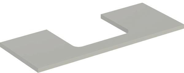 Geberit ONE Waschtischplatte 75x3x47 cm weiß hochglänzend mit mittigem Ausschnitt für Aufsatzwaschtisch
