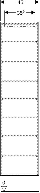 Geberit Hochschrank iCon 45 cm weiß hochglänzend mit Innenspiegel und Soft-Close