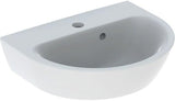 GEBERIT Renova Handwaschbecken 45x36 cm mit Hahnloch & Überlauf in Weiß, KeraTect