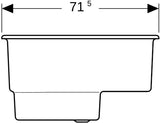 GEBERIT Bambini Sitzbadewanne 71,5x46,5x39,5 cm, weiß, ohne Überlauf
