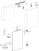 Geberit Hängeschrank iCon quadratisch 45 cm, 1 Tür, weiß hochglänzend, mit Dämpfung