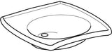 GEBERIT Vitalis WT barrierefreier Waschtisch 55x55 cm weiß Sanitärkeramik