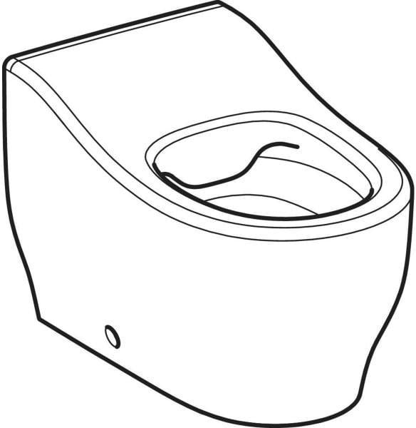 GEBERIT Bambini Stand-WC für Kleinkinder, Tiefspüler, Rimfree, weiß, H 24 cm