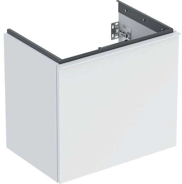 Geberit Acanto Waschtischunterschrank 60 cm – 1 Schublade, 1 Innenschublade, verkürzte Ausladung, weiß hochglänzend
