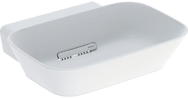 Geberit ONE Aufsatzwaschtisch 50x42,5 cm mit CleanDrain, KeraTect, weiß – ohne Hahnloch
