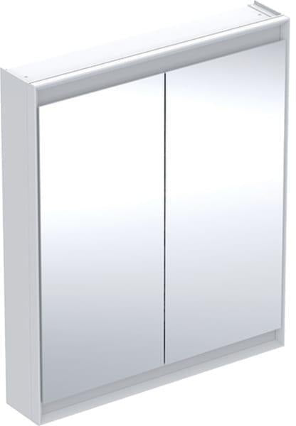 Geberit ONE Spiegelschrank mit ComfortLight, 2 Türen, 75x90x15cm, weiß