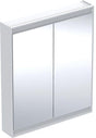 Geberit ONE Spiegelschrank mit ComfortLight, 2 Türen, 75x90x15cm, weiß