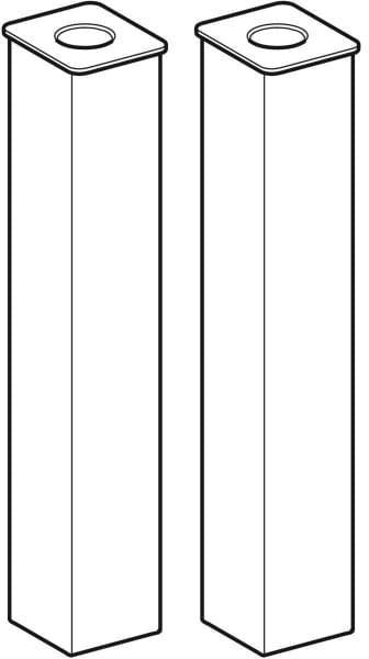 Geberit Renova Compact Möbelfüße 2er-Set, 23–24,5 cm höhenverstellbar, verchromt