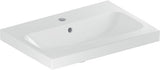 Geberit iCon Light Waschtisch 60x42 cm, verkürzte Ausladung, mit Hahnloch und Überlauf, weiß