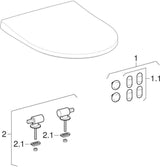 Geberit iCon Stand-WC Rimfree Tiefspüler 6 l weiß für Aufsatz-Spülkasten