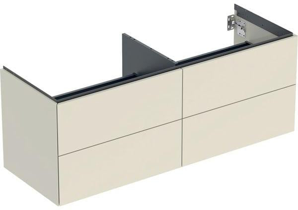 Geberit ONE Waschtischunterschrank 4 Schubladen 133,2 cm weiß hochglänzend wandhängend