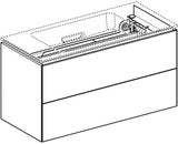 Geberit ONE Waschtischunterschrank 2 Schubladen weiß hochglanz 89,5 cm