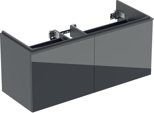 Geberit Acanto Waschtischunterschrank 119 cm, 2 Schubladen + 2 Innenschubladen, Weiß Hochglanz
