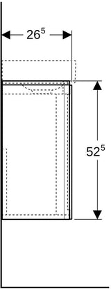Geberit Xeno2 Unterschrank für Handwaschbecken, 38 cm, greige matt, mit 1 Tür und Soft-Close