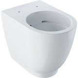 GEBERIT Acanto Stand-WC Tiefspüler, erhöht, Rimfree, geschlossen, weiß
