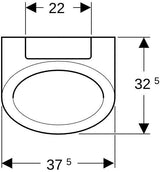 GEBERIT Centaurus Urinal wasserlos – spülrandlos, KeraTect, Abgang hinten/unten, weiß