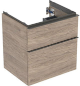 Geberit iCon Waschtischunterschrank 59,2 cm mit 2 Schubladen, weiß hochglanz – wandhängend