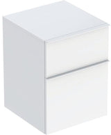 Geberit iCon Seitenschrank 45 cm – 2 Schubladen, weiß hochglänzend, wandhängend