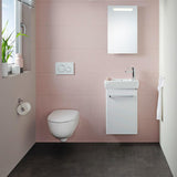 Geberit Renova Compact Handwaschbecken 45x25 cm, weiß, mit Überlauf und Ablagefläche links