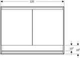 Geberit ONE Spiegelschrank mit Nische & ComfortLight, 2 Türen, 75x90x15 cm, weiß