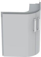 GEBERIT Renova Compact Eck-Waschtischunterschrank 69 cm, 2 Türen, weiß hochglanz
