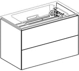 Geberit ONE Unterschrank für Waschtisch mit 2 Schubladen, weiß hochglänzend, 74,5 cm