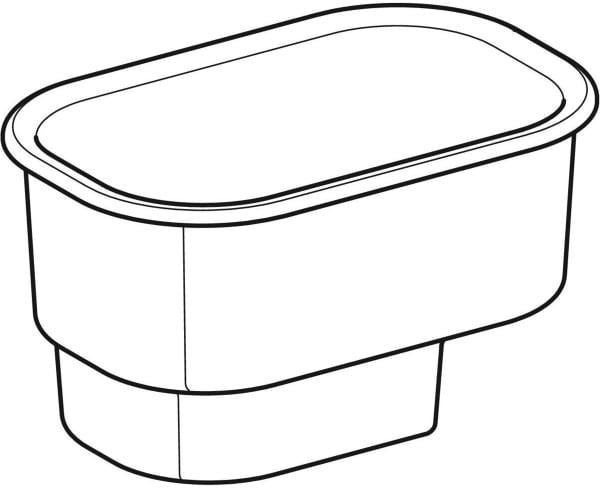 GEBERIT Bambini Sitzbadewanne 71,5x46,5x39,5 cm, weiß, ohne Überlauf