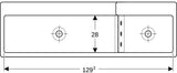GEBERIT Bambini Spiel- und Waschlandschaft für 3 Waschtischarmaturen, 139 cm, weiß