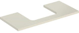 Geberit ONE Waschtischplatte 75x3x47 cm weiß hochglänzend mit mittigem Ausschnitt für Aufsatzwaschtisch