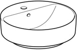 Geberit VariForm Aufsatzwaschtisch rund 45 cm mit Hahnloch und Überlauf, weiß KeraTect