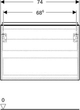 Geberit Acanto Waschtischunterschrank 75 cm Nussbaum mit Schublade & Innenschublade