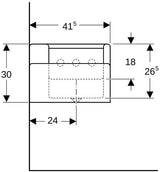 GEBERIT Bambini Spiel- und Waschlandschaft für 3 Waschtischarmaturen, 139 cm, weiß