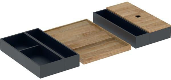 Geberit Schubladeneinsatz-Set für obere Schublade, Breite 120 cm, aus Bambus