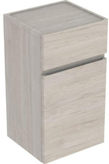 Geberit Renova Plan Seitenschrank 39x70x36 cm Nussbaum hickory hell – 1 Tür, 1 Schublade, Soft-Close