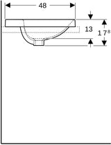 Geberit VariForm Einbauwaschtisch oval 60x48 cm mit Hahnlochbank und KeraTect in Weiß