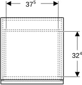 Geberit Acanto Seitenschrank 45,2 cm mit Schublade & Innenschublade, weiß matt – wandhängend