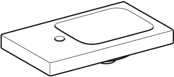Geberit iCon Light Handwaschbecken 53x31 cm, Ablagefläche links, ohne Überlauf, weiß