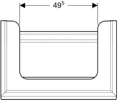 Geberit Citterio Unterschrank für Waschtisch, 73,4 cm, 1 Schublade, Eiche graubraun