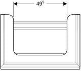 Geberit Citterio Unterschrank für Waschtisch, 73,4 cm, 1 Schublade, Eiche graubraun