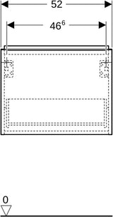 Geberit iCon Unterschrank für Handwaschbecken, 1 Schublade, 52 cm, weiß hochglänzend