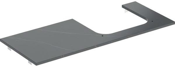 Geberit ONE Waschtischplatte Ausschnitt rechts 120x2x47cm Marmoroptik weiß matt
