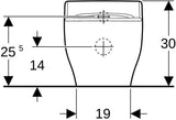 GEBERIT Bambini Stand-WC für Kleinkinder, Tiefspüler, Rimfree, weiß, H 24 cm