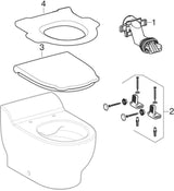 GEBERIT Bambini Stand-WC für Kinder, Tiefspüler Rimfree, H:30cm, weiß